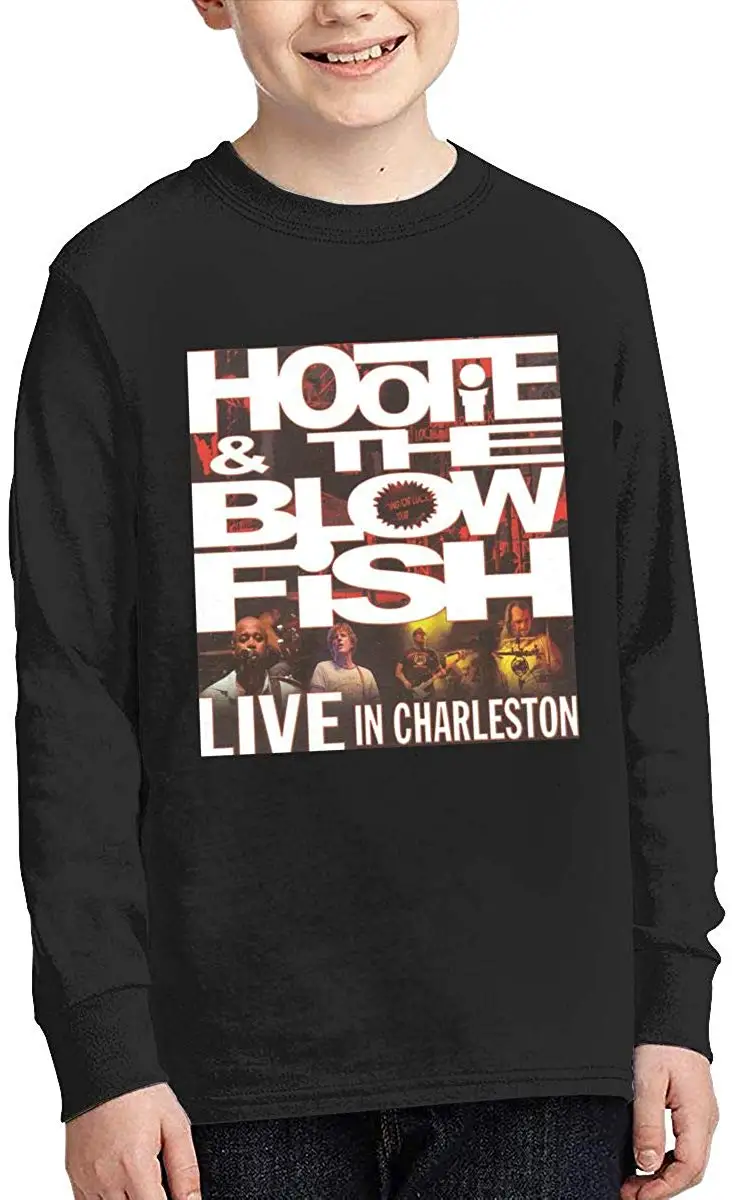 Молодежная рубашка с длинным рукавом и круглым вырезом The Hootie & Blowfish| |