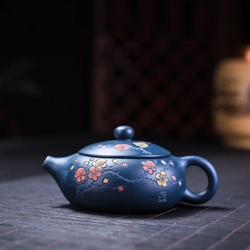 Оригинальный руды небесно-голубой глины Исин ручной работы Свадебная обувь с