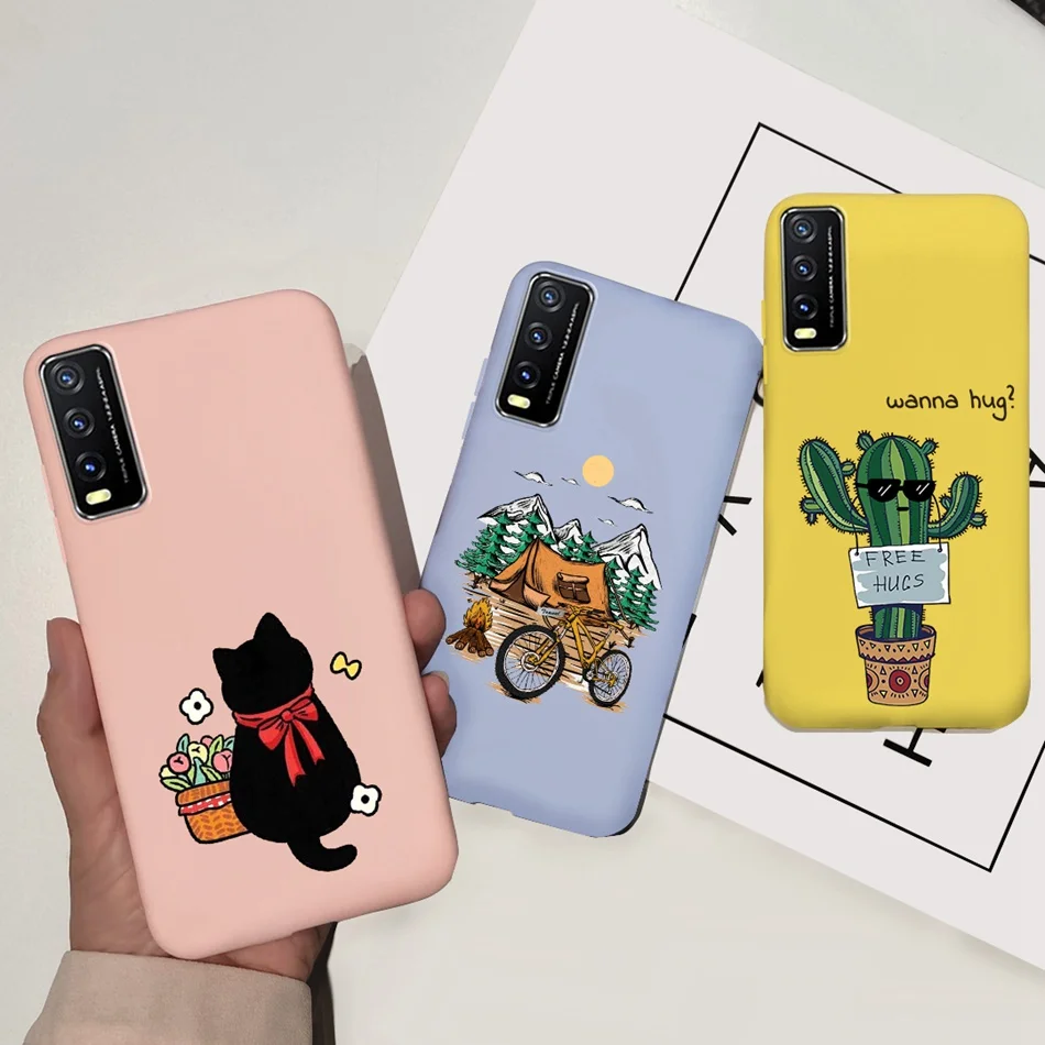 ДЛЯ Vivo Y20 чехол Y20S G Y 20 2021 для телефона силиконовый мягкий милый задний Чехол S Y20i