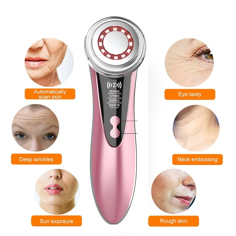 Ультразвуковое косметическое устройство для ухода за кожей ионное очищающее