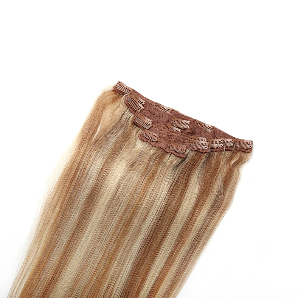 Sindra 7 шт./компл. 1"-24" Волосы remy прямые волосы для наращивания на заколках - Цвет: 16 613
