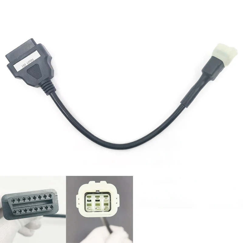 Мотоцикл для Kawasaki 6 Pin 4 иглы OBDII OBD2 Диагностический кабель адаптер|Кабели адаптеры