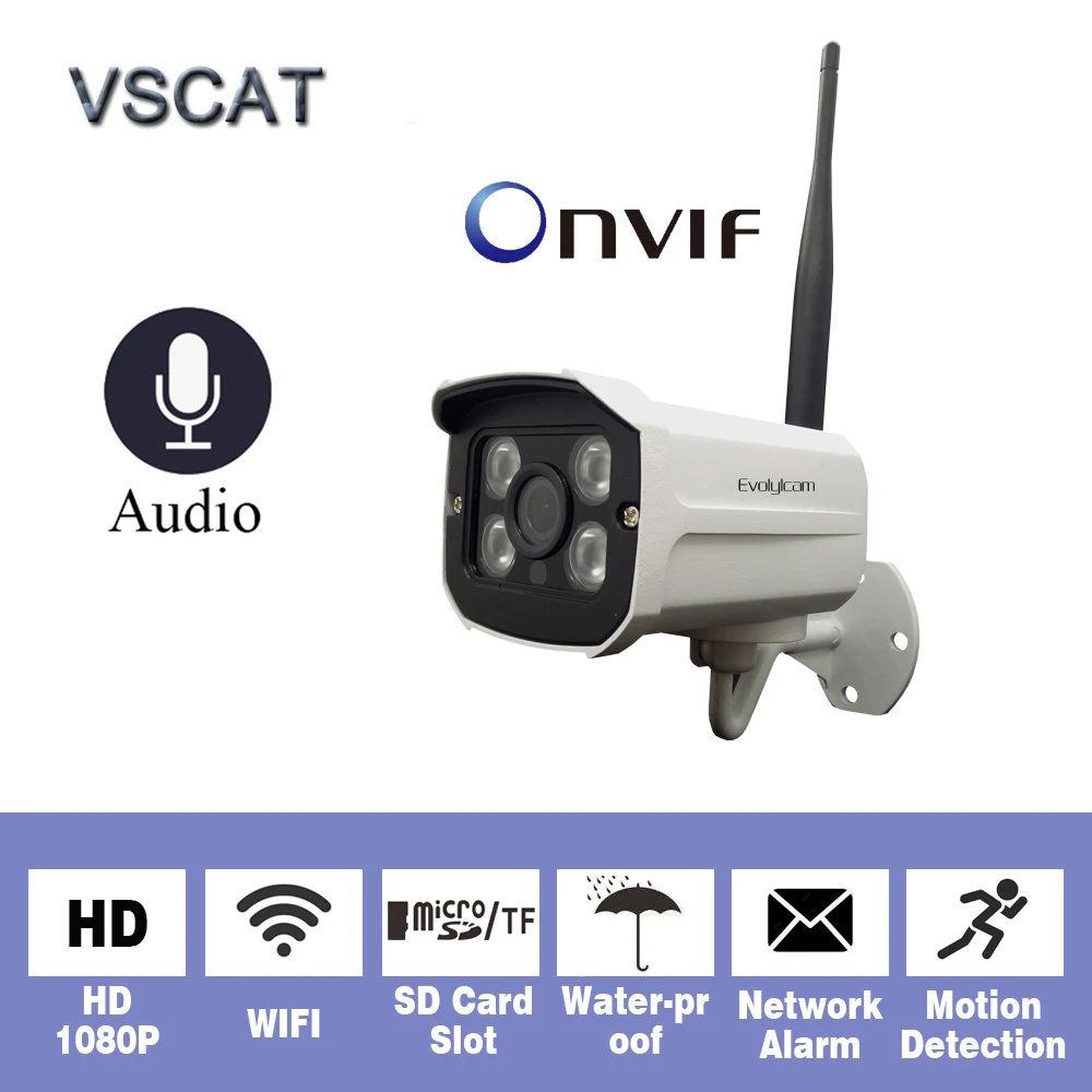 Беспроводная IP камера HD 720P 1 МП/960 МП/1080P 2 МП со слотом для Micro SD/TF карты аудио Wi Fi P2P