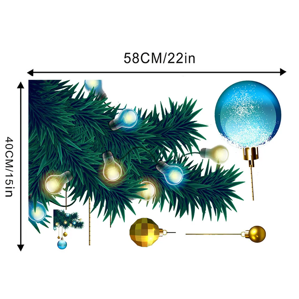 

Merry Christmas Wall Stickers Christmas Window Sticker Ball Christmas Tree Store Natale Decorazioni Xmas Decor New Year 2022