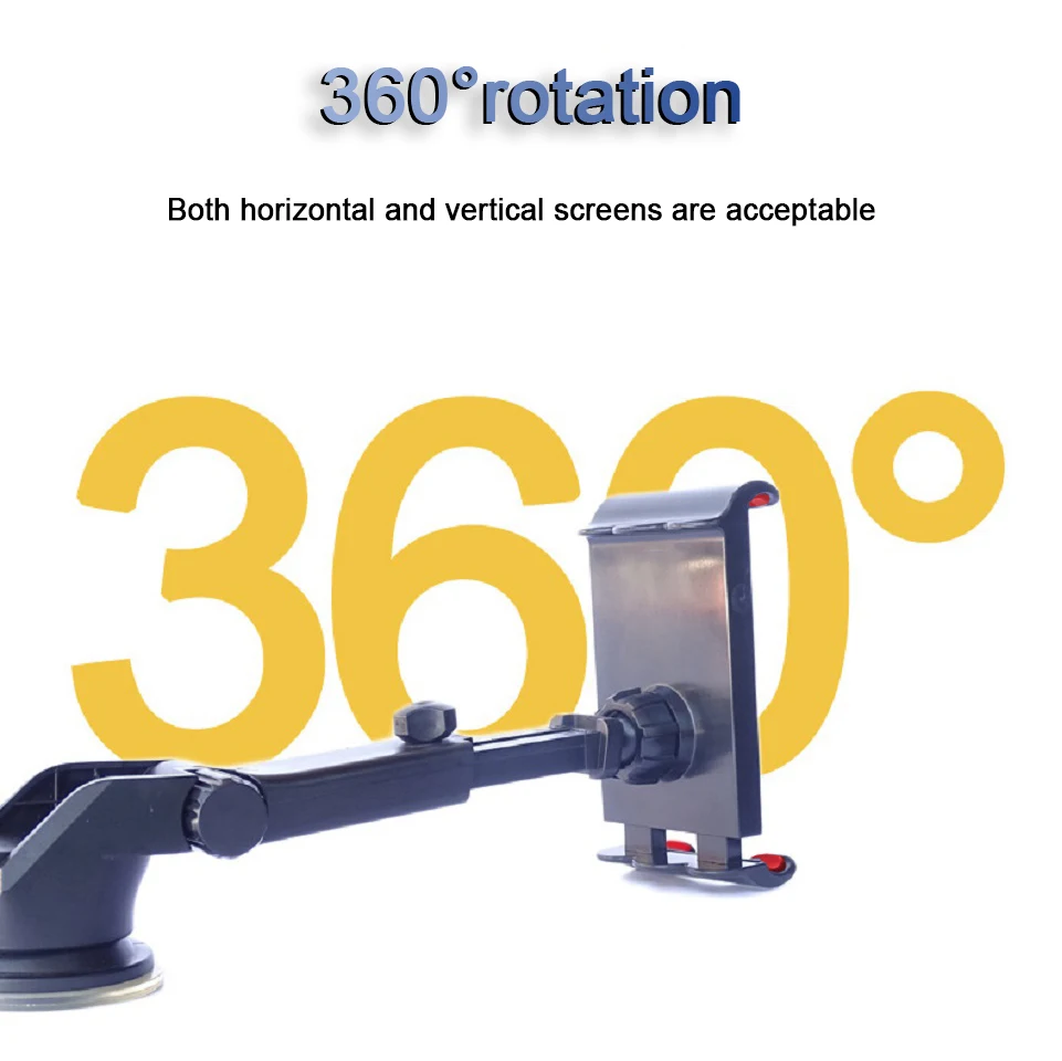 universal 4 11 inch onboard tablet pc stand for samsung xiaomi stong suction tablet car holder for ipad car lengthened bracket free global shipping