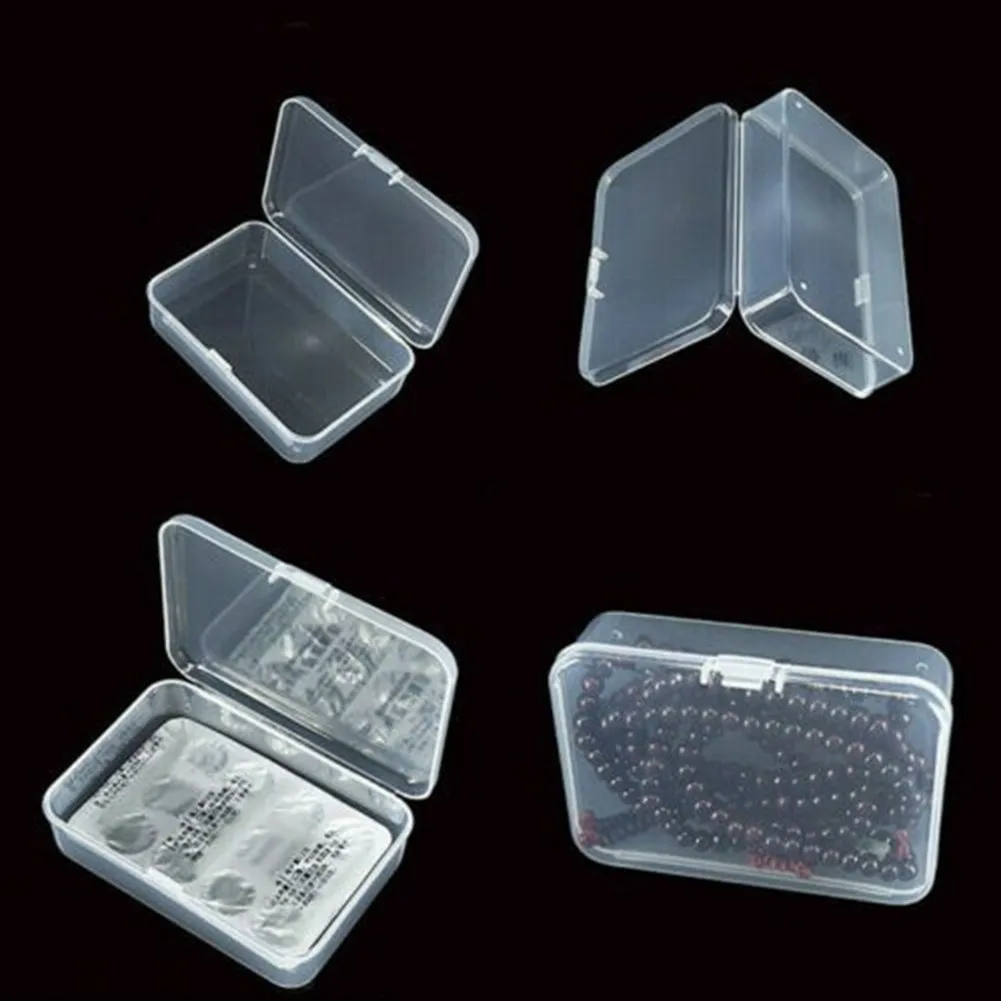 

1PCS 5Pcs Storage Box Clear Lidded Small Plastic Box For Trifles Parts Storage Box Jewelry Display Box Screw Case Bead Container