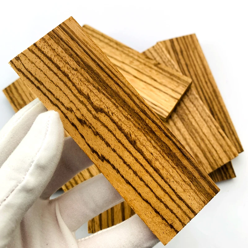 Материал ручки для ножей 120x40x10 мм материал Зебра дерево (microberline) изготовления