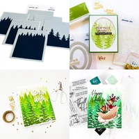 new for 2021 arrive wintry forest stencil scrapbook diary decoration stencil embossing template diy greeting card handmade