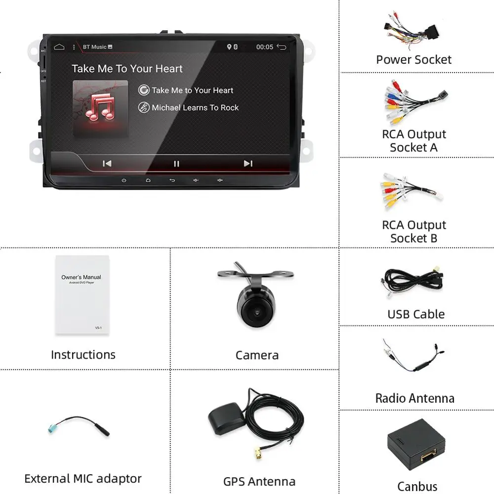 Автомагнитола Bosion с сенсорным экраном 9 дюймов для VW Golf GPS Polo Tuguan встроенная карта