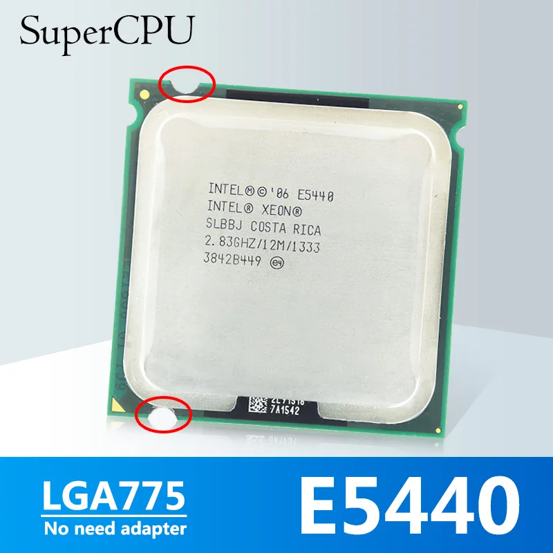 Процессор Intel Xeon E5440 2 83 ГГц 12 МБ 80 Вт 1333 LGA 775 материнская плата не требуется адаптер