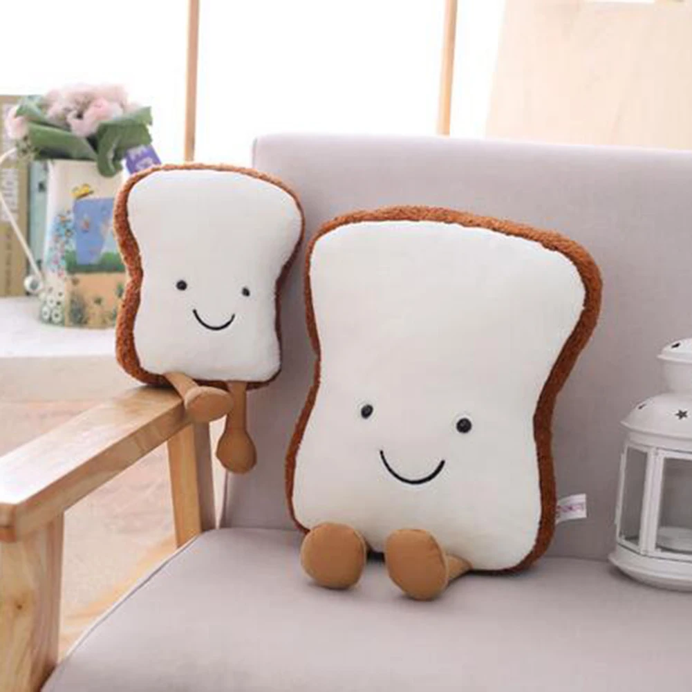 Милый Тост Хлеб плюшевая подушка для спины диванная кровать декор подарка на