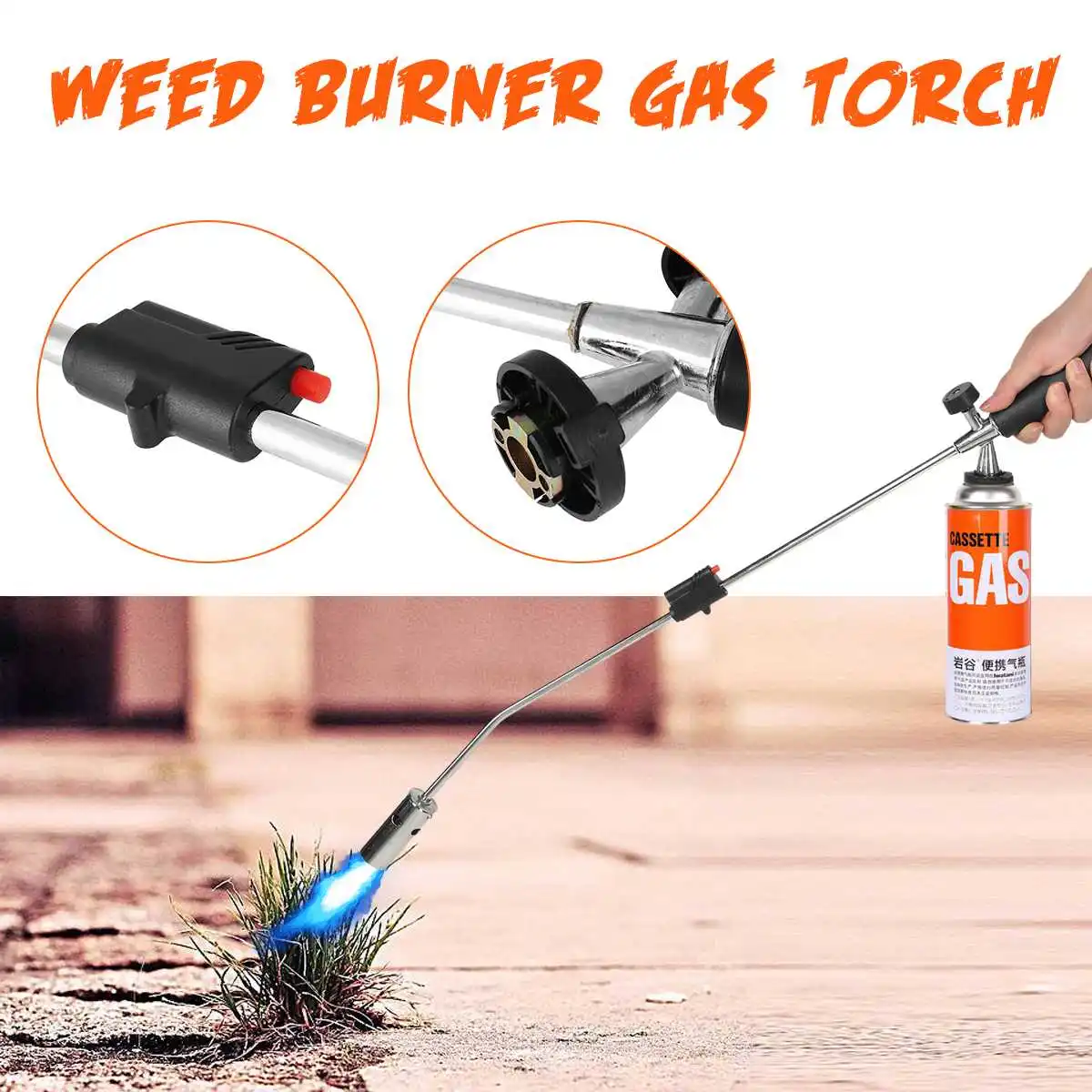 

Weeding Fire Guns Gas Blowtorch Burner Multipurpose Weeding Torch Garden Hand Tools Gas Torch for for Outdoor Picnic BBQ