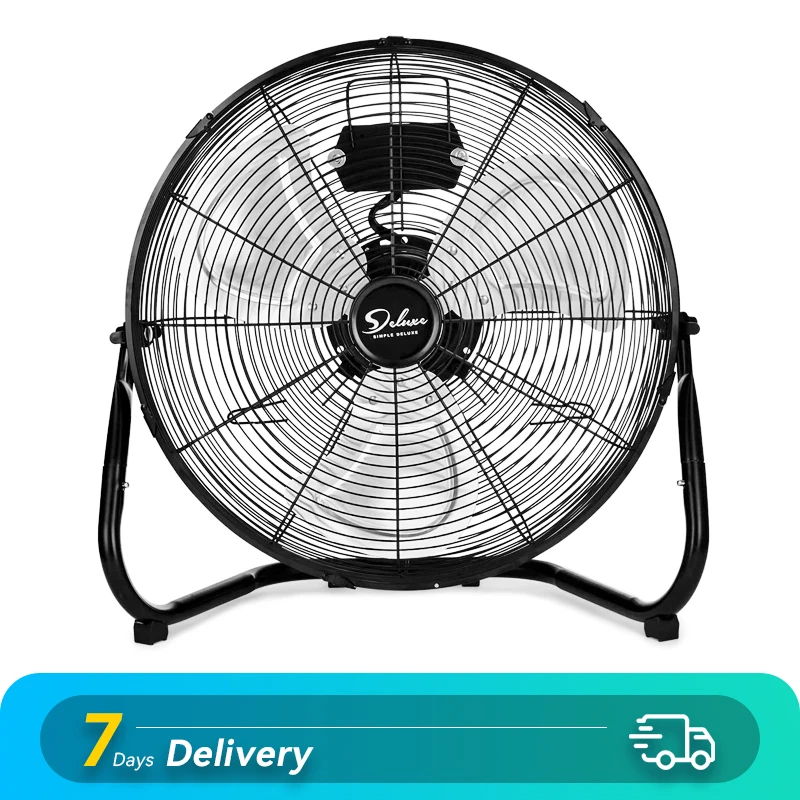 

Portable Fan Cooling 18 Inch 3 Speed High Velocity Heavy Duty Metal Table Fan Industrial Floor Oscillating Quiet for Home New