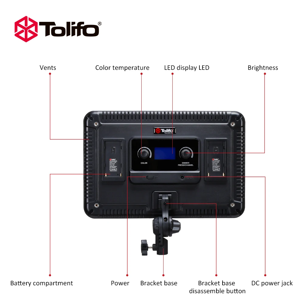 Светодиодный светильник Tolifo PT F60B 600 шт. двухцветная приглушаемая ультра яркая