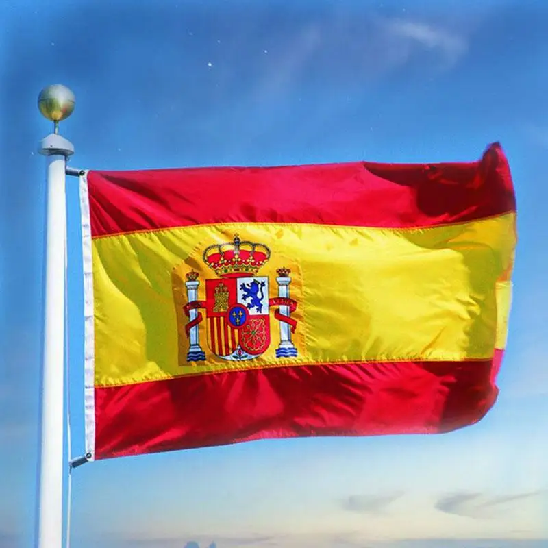 

Polyester Material Xvggdg 150x90cm Spain Flag 3x5 Feet Super Poly Football FLAG Indoor Outdoor Polyester Flag