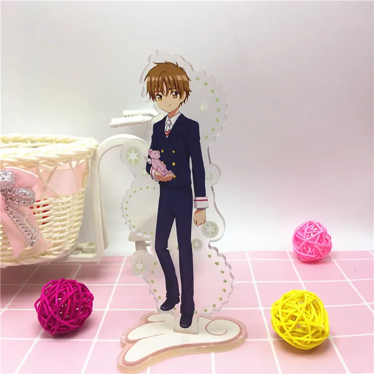 Аниме карта Captor брелок Kinomoto Sakura Li Syaoran милый забавный мультфильм акриловый брелок модная новинка персонализированные ювелирные изделия - Цвет: 1-1