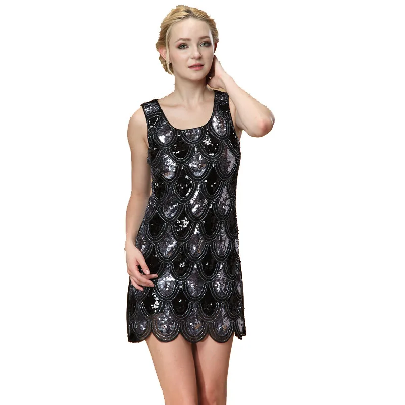 Женское платье-туника с блестками BLINGSTORY летнее свободное платье большого