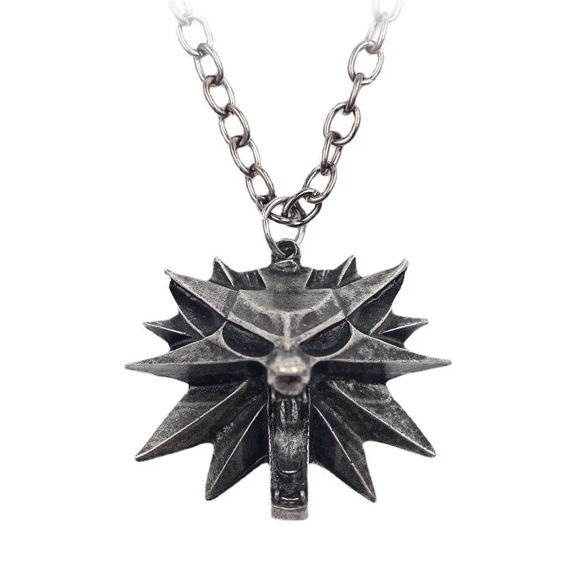 Волшебник 3 подвеска ожерелье Геральт животное металлическая цепочка Волчья