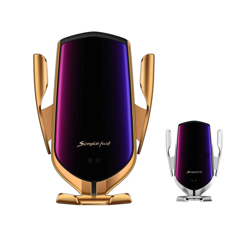 10w fast qi wireless car charger holder mount infrared sensor for samsung s10 s9 s8 iphone x xr xs11 8 automatic clamping r1 free global shipping