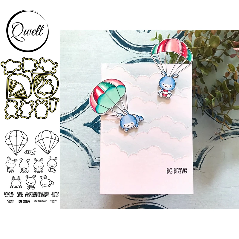 QWELL Горячие шары металлические Вырубные штампы с прозрачными штампами Кролик для