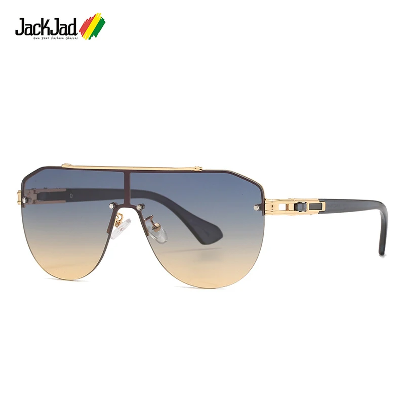 

Солнцезащитные очки JackJad DT136 мужские с градиентными линзами, Модные Винтажные брендовые дизайнерские солнечные очки с металлическими закле...