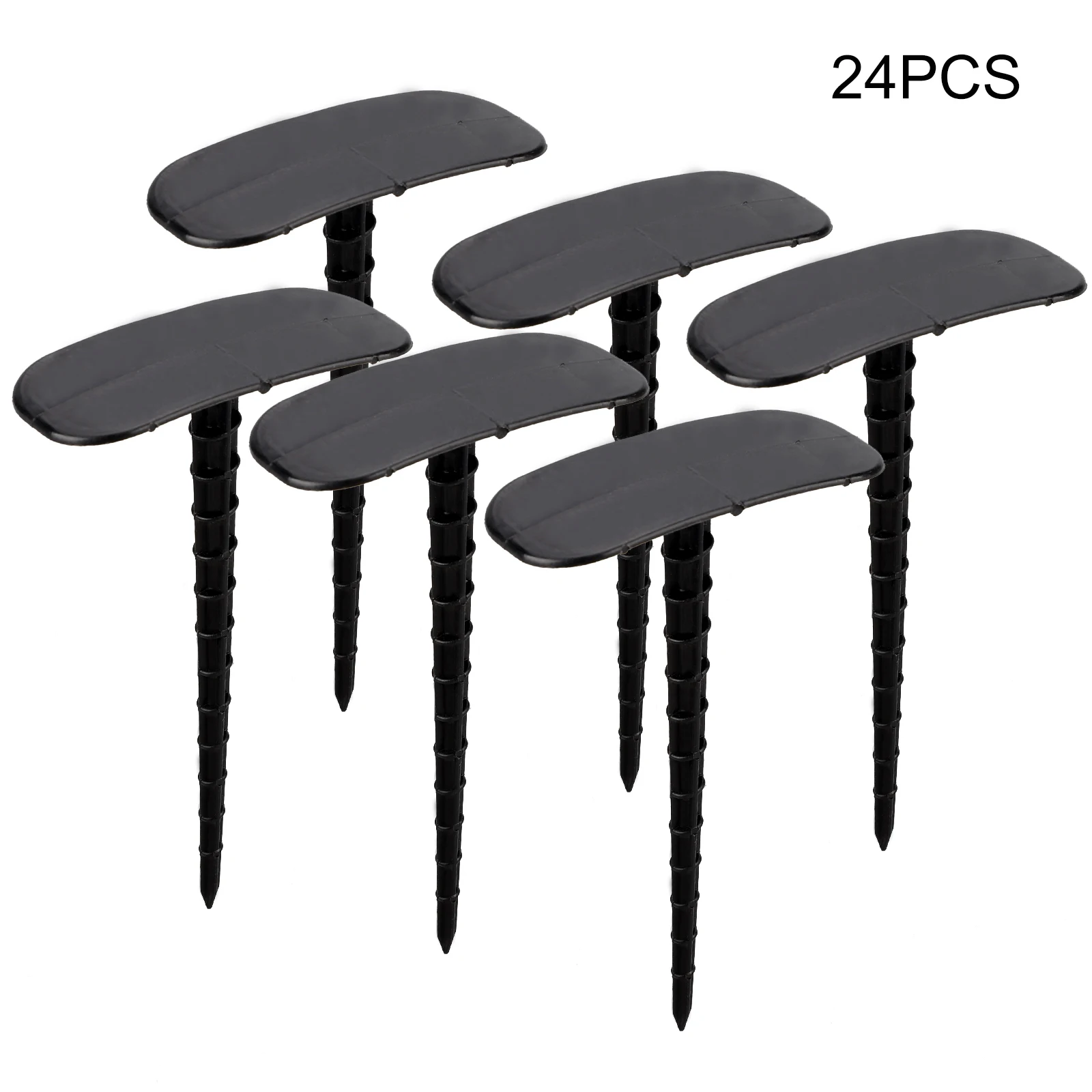 

24 шт для центра сада ногтей мульчирующая Fix инструменты парниковая пленка сорняков предупреждения Ткань Зонт от мух Пластик фиксированный ...