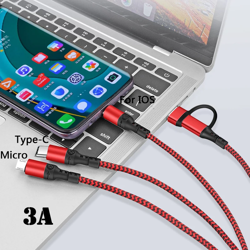 PD-кабель 5 в 1 2 м 3 А USB/Type-C для IOS/Micro/Type-C | Мобильные телефоны и аксессуары