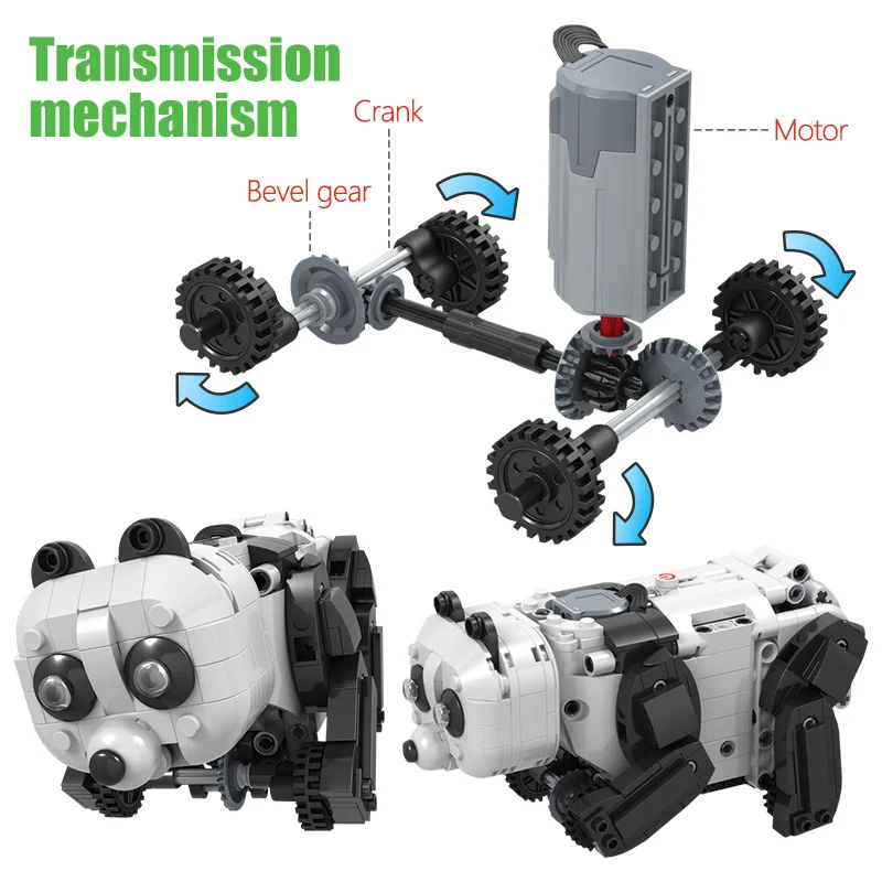 427 шт. городские строительные блоки техника электрические панды животные робот