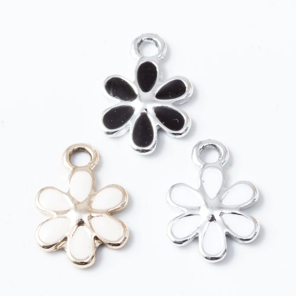 

40 шт., подвески YEPENGFEI в виде цветка, ювелирные изделия из сплава, Подвески ручной работы, аксессуары js2199