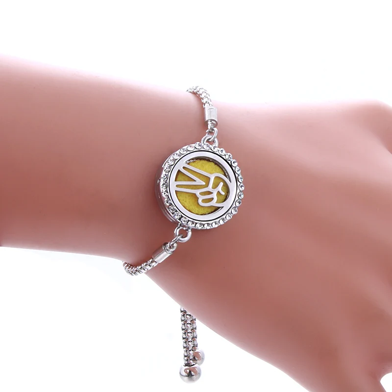 Creative Lotus buddha Pattern Bracelet Essential Oil Diffuser Aroma Adjustable Popular Zircon Gift | Украшения и аксессуары