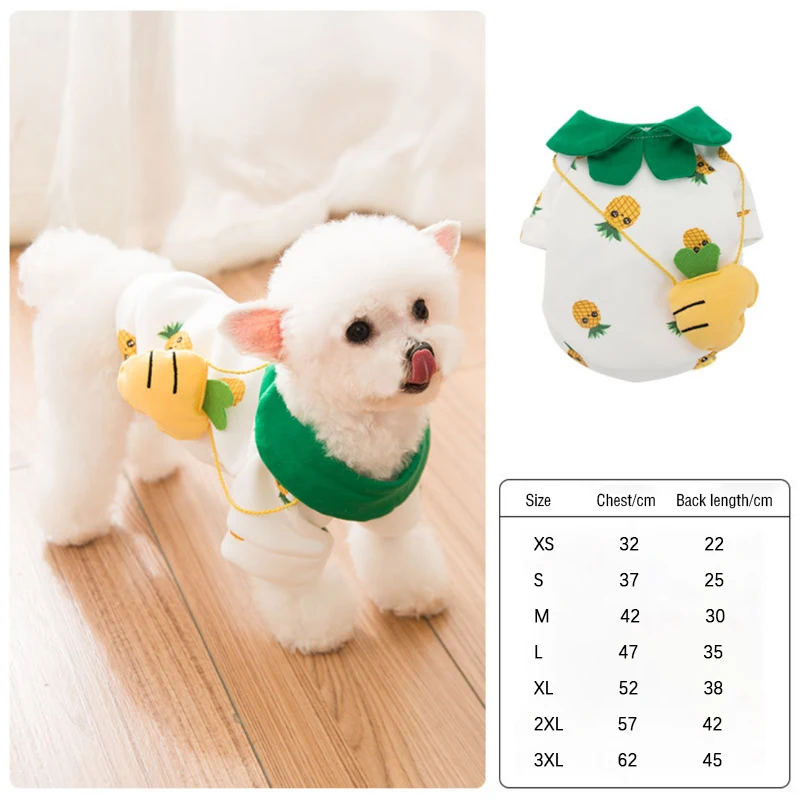 Новинка осень и зима милый свитер щенок собака стерео Рюкзак с ананасами дышащий