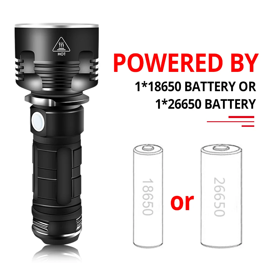 Суперъяркий светодиодный фонарик XHP70.2 L2 с USB уличный водонепроницаемый