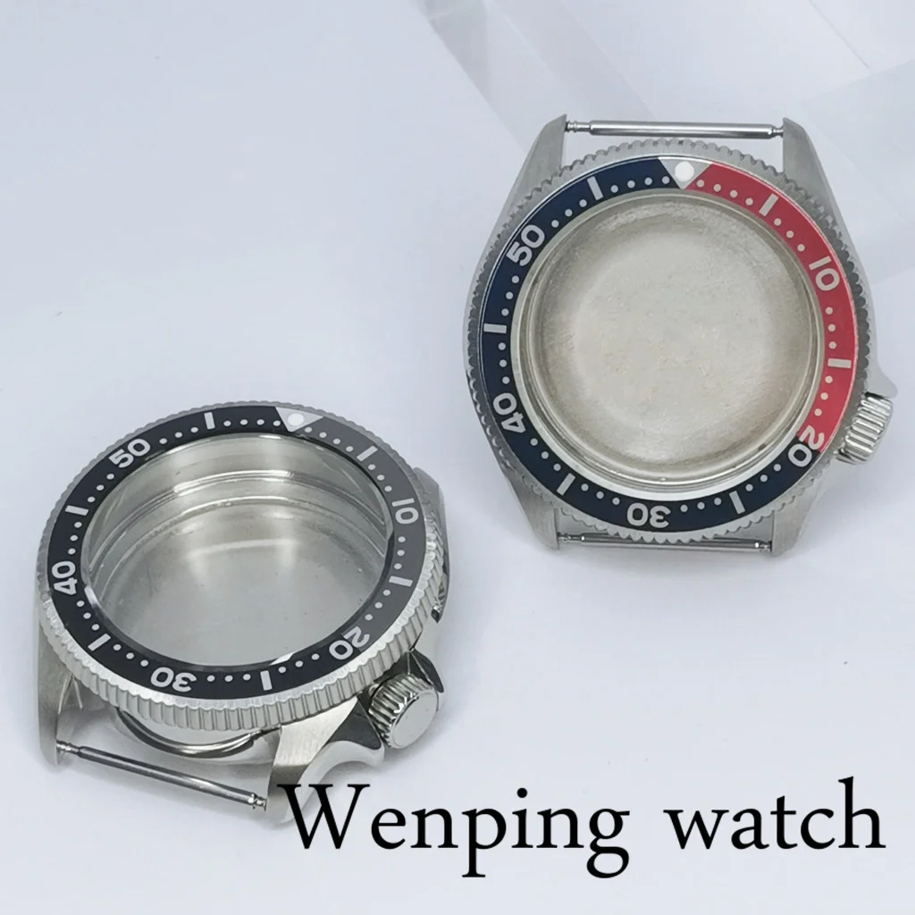 

37mm Silver Stainless Steel Sterile Case Sapphire Crystal Black-grey/Blue-red Bezel Fit NH35 NH36 Automatic Movement