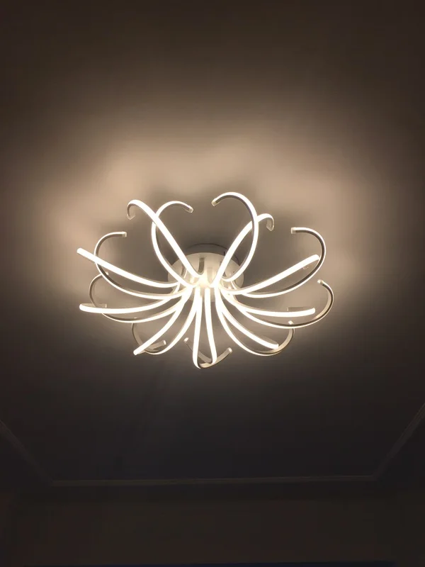 New Nordic LED chandeliers can be used in modern living room bedroom dining aisles with suspended acrylic dimming chandeliers