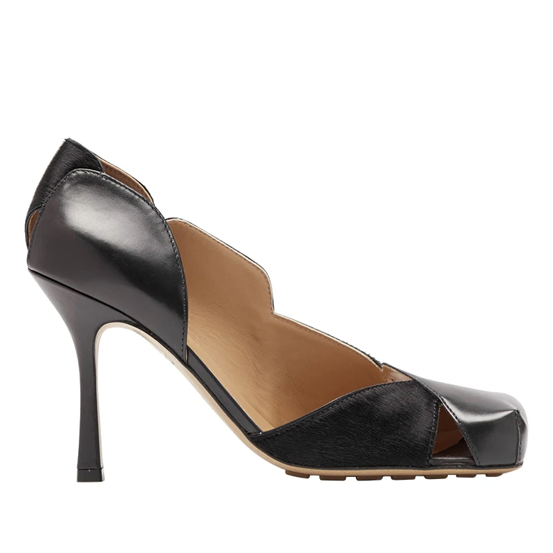 Женские сандалии на очень высоком каблуке туфли лодочки с квадратным носком и