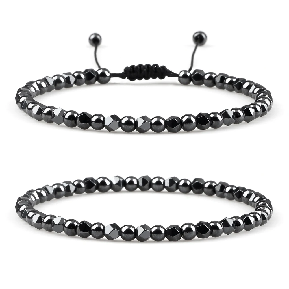 

4mm Irregular Hematite Men Beaded Bracelets Natural Tiger Eye Lava Stone Beads Bracelets&Bangles Women Classic Jewelry Pulsera