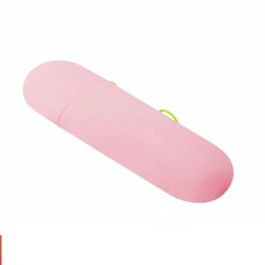 PINK Портативная коробка для зубных щеток, защитный чехол для зубных щеток, держатель для ванны, походная зубная щетка чехол для путешествий, походная коробка для улицы - Цвет: PINK