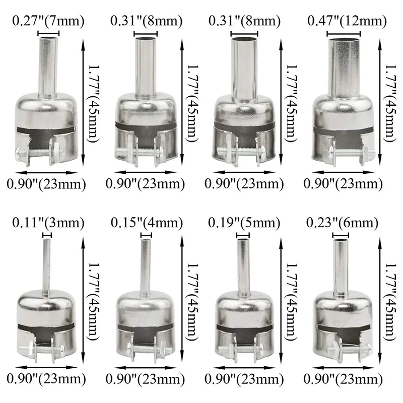 8 шт тепловой комплект сопел припой сопла Замена Наборы для 850 серии