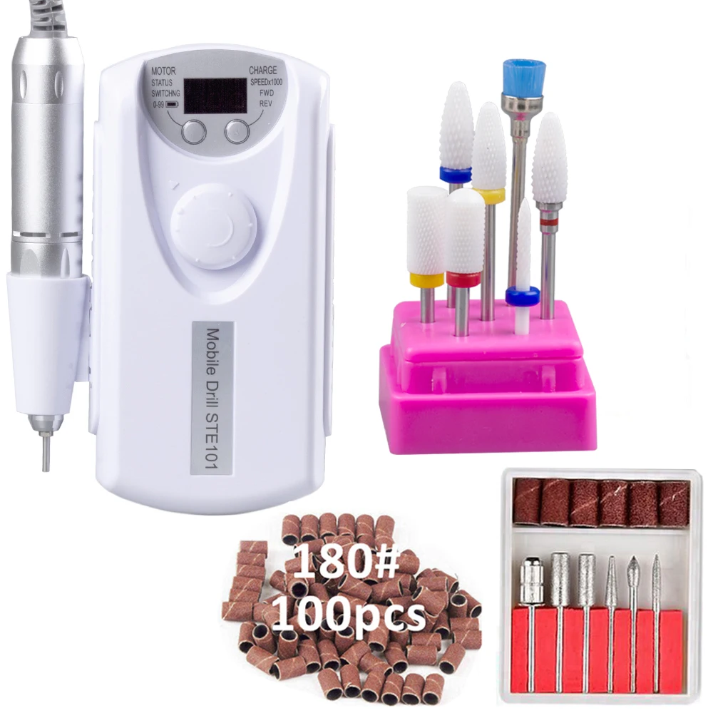 30000 об/мин портативные перезаряжаемые электрические сверла для ногтей