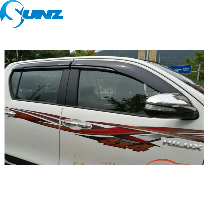 Дефлекторы боковых окон аксессуары Щепка оконная решетка для Toyota Hilux Revo Rocco 2015 2016