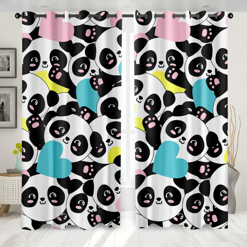 ONGLYP симпатичные панды занавески для гостиной мультфильм Блэкаут спальня