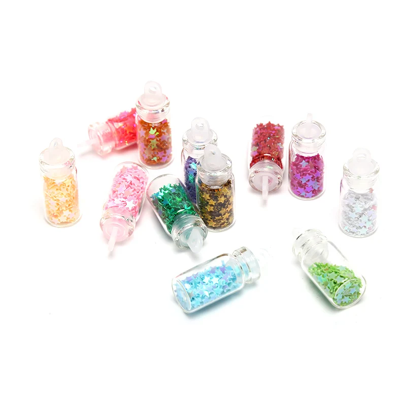12 бутылок/упаковка блестящий порошок для ногтей Звездные блестки женские
