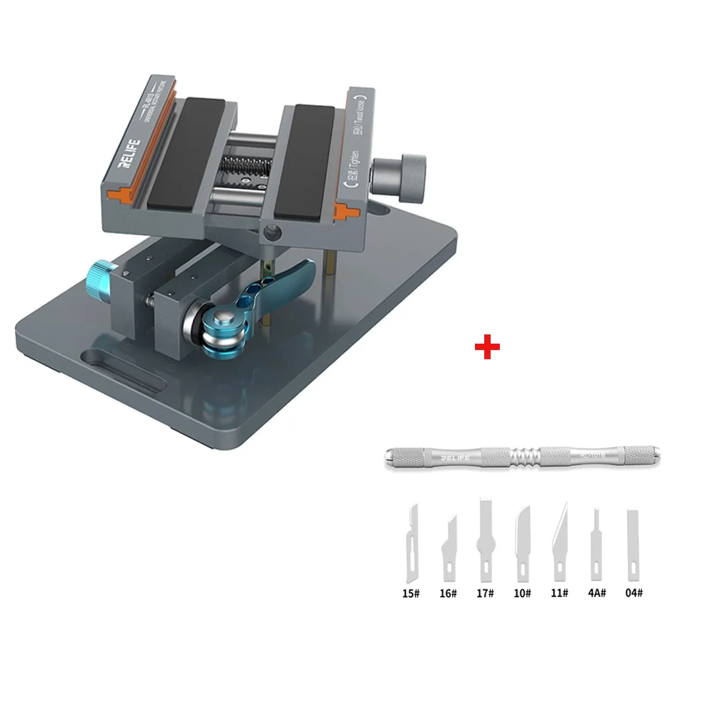 

Relife RL-601S 360° Rotating Universal Fixture Clamp Holder Easy Quick Remove the Mobile Phone Back Cover Glass Holding
