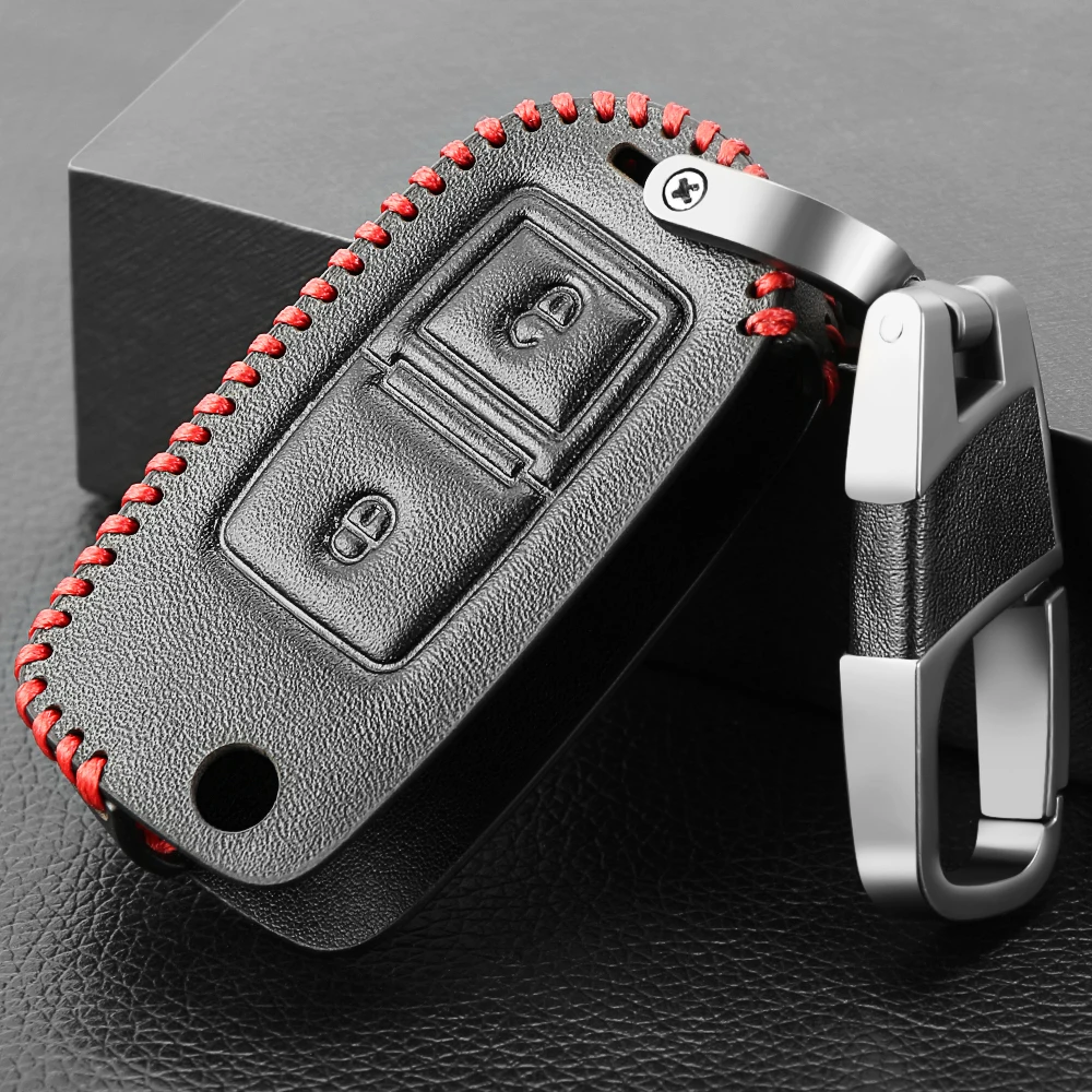 Кожаный чехол с двумя кнопками для Vw Volkswagen Golf Bora Jetta Seat Altea Alhambra Ibiza Polo T5 Passat