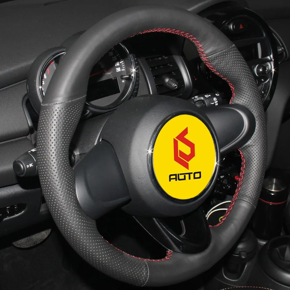 Оплетка на руль для мини купе 2016 кожаный чехол руль|Чехлы руль| |