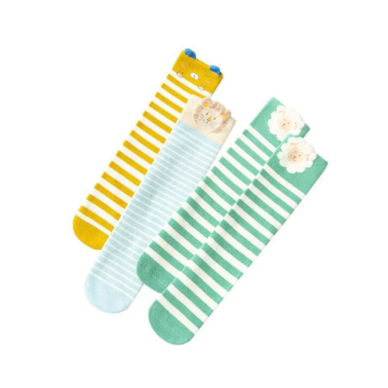 Милые детские гольфы в полоску и горошек Длинные Хлопковые с рисунком овцы