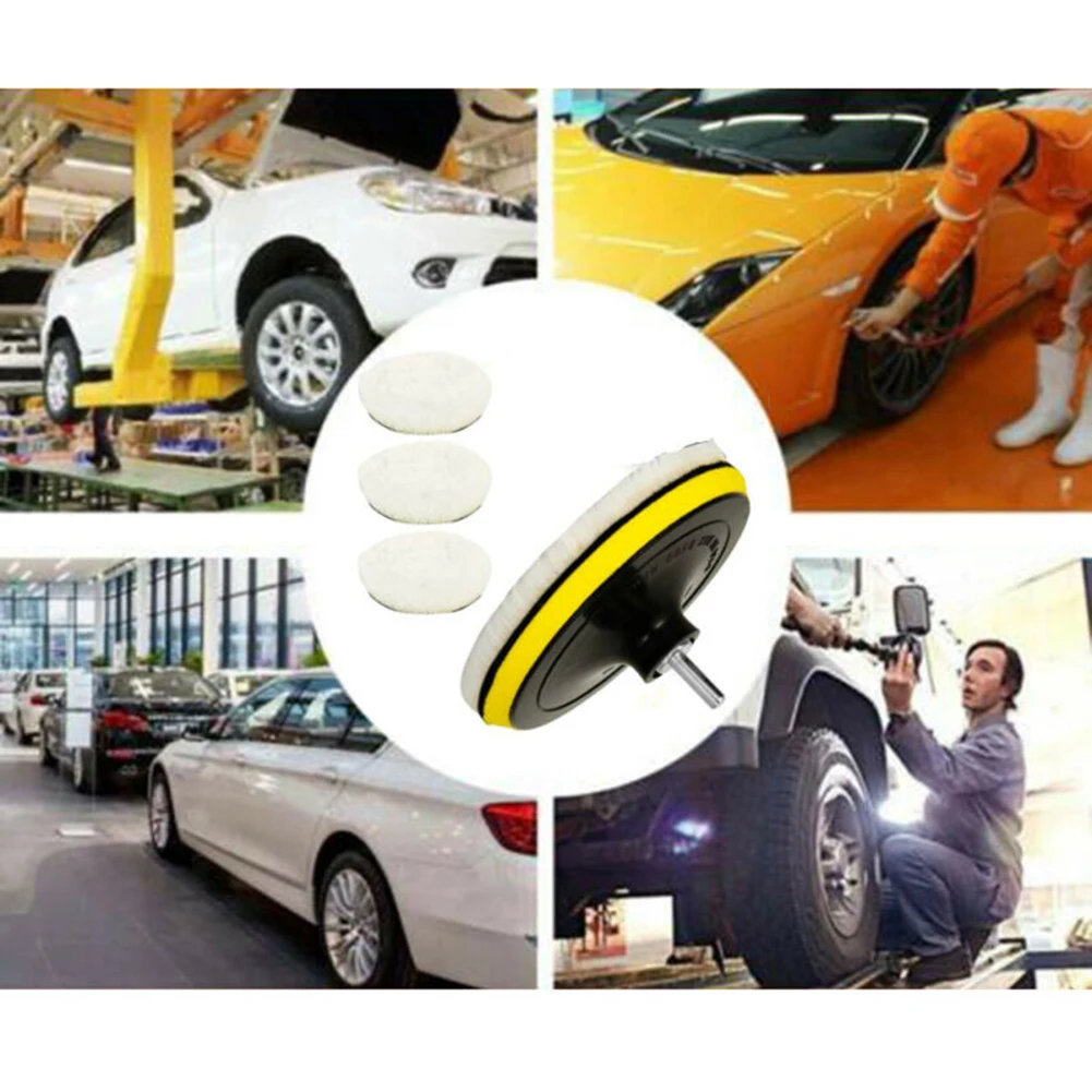

5pcs/set 3/4/5/7in Buffing Polishing Pads Car Polisher Drill Wool Wheel Mop Kit Car Buffer Polisher Polishing Buffing Pad