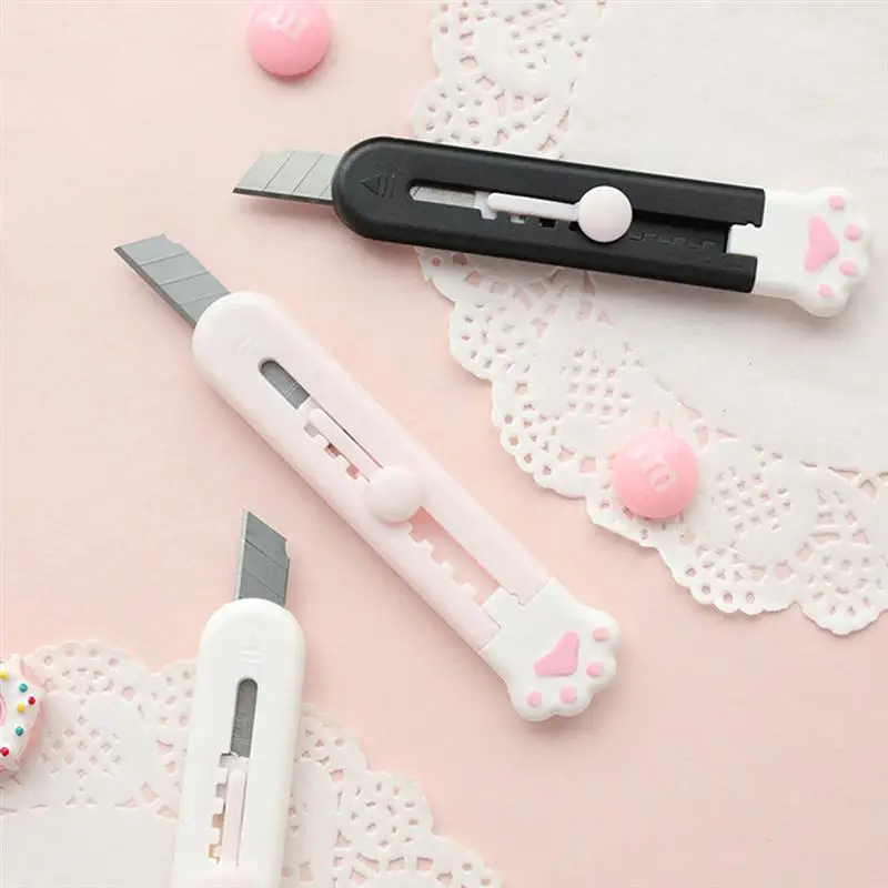 

4pcs Adorable Mini Express Packing Openers Safety Utility Cutters for Home