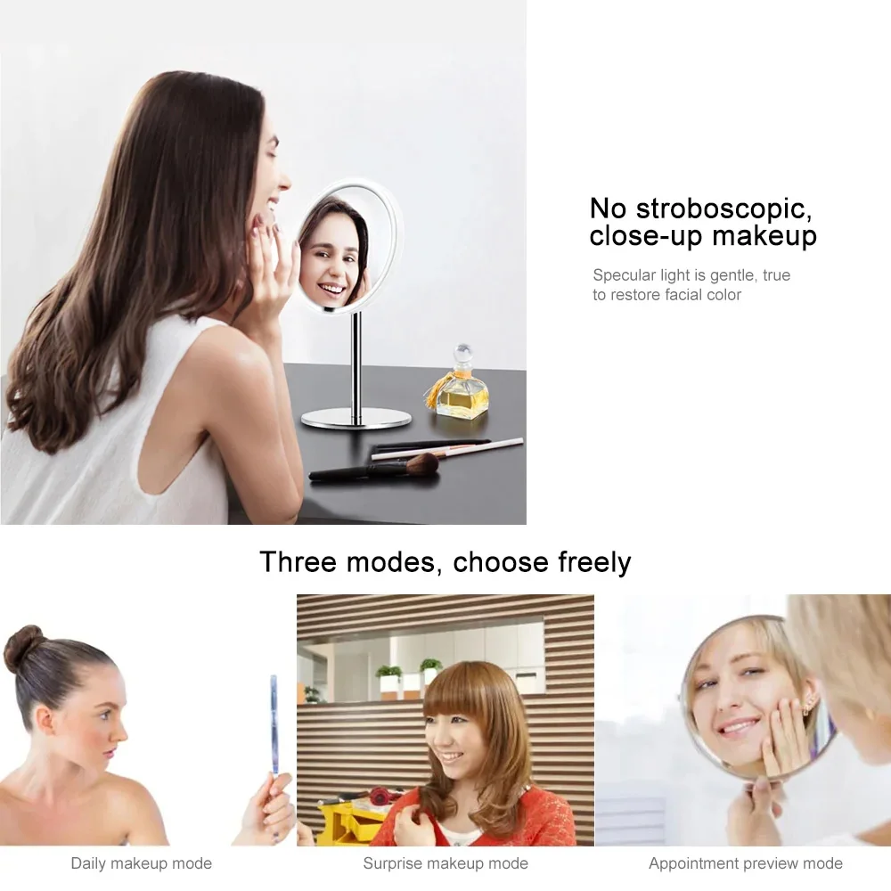 

Makeup Mirror Yeelight with 60 LED Light Dimmable Smart Motion Sensor Makeup Lamp for Tabletop Bathroom Travel