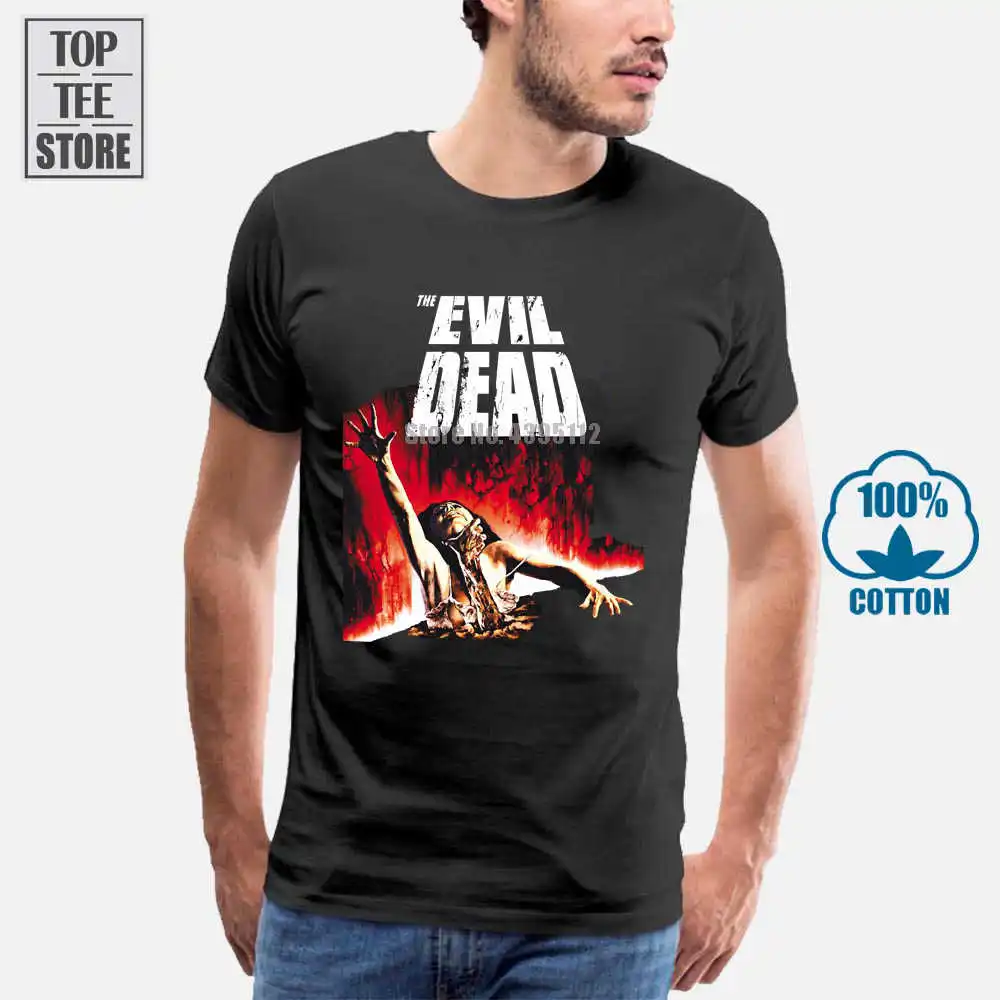 Черная графитовая футболка с изображением злых мертвецов V5 все размеры S 4Xl|t